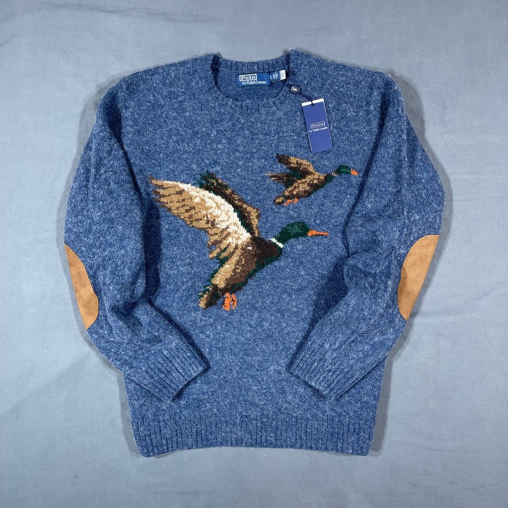 Polo Ralph Lauren Mallard Outdoor Sportsman Duck Sweater Medium Large